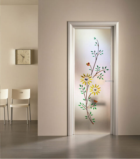 VETRO COLORATO SUNFLOWER PER PORTE INTERNE