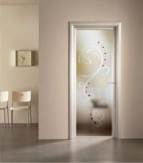 Vetro colorato ROUGE per porte interne