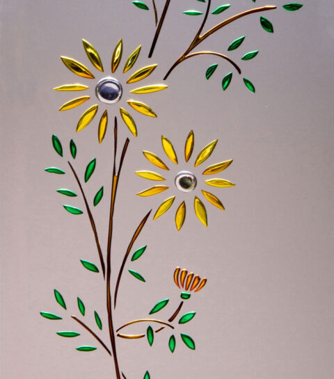 VETRO COLORATO SUNFLOWER PER PORTE INTERNE - immagine 3